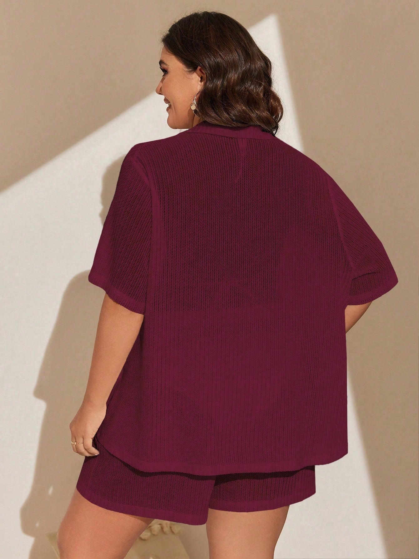 Conjunto de 2 Peças Feminino de Praia com Modelagem Solta e Shorts de Cobertura - Dália