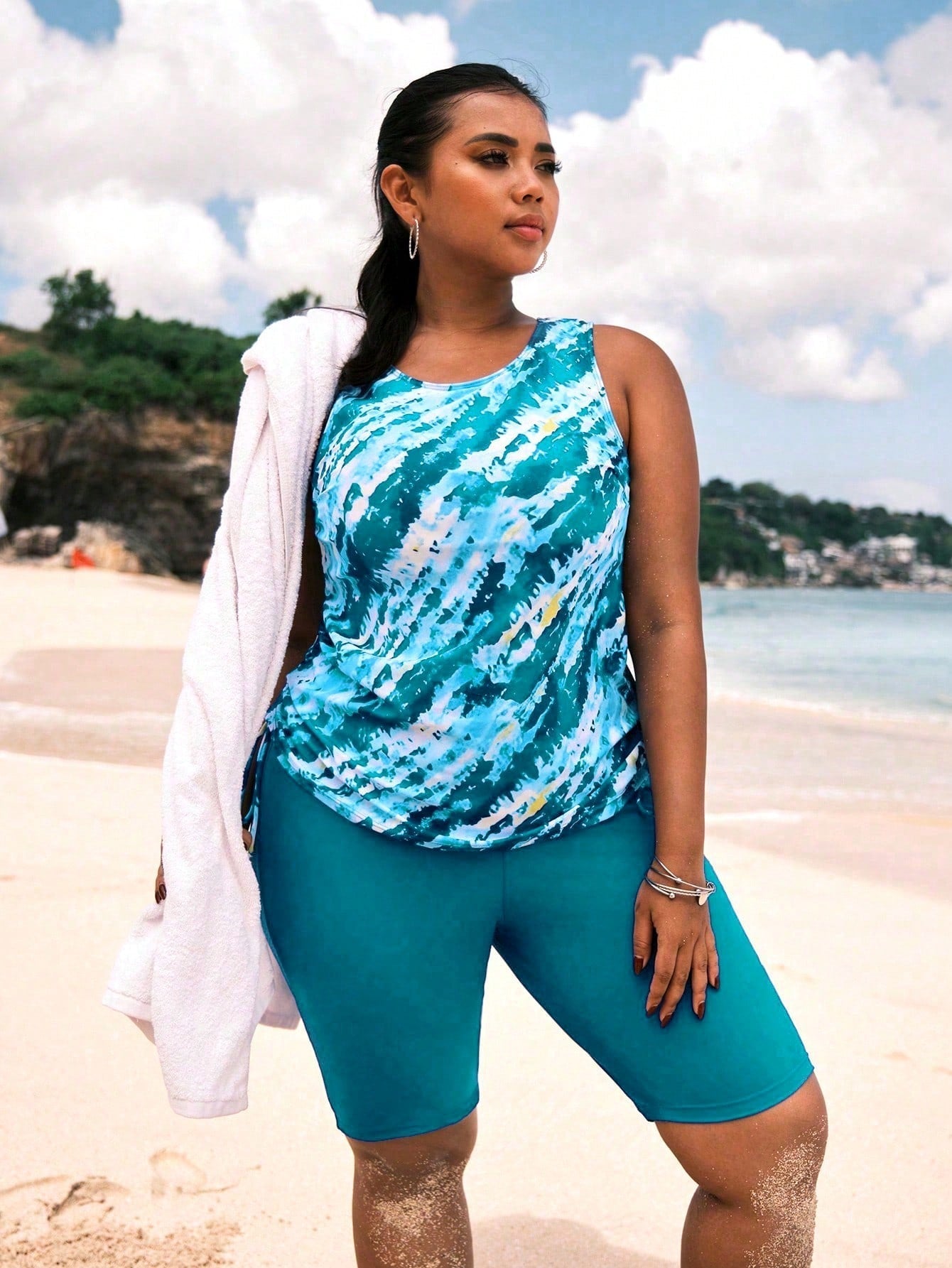 Tankini feminino com ajuste lateral Jeissy