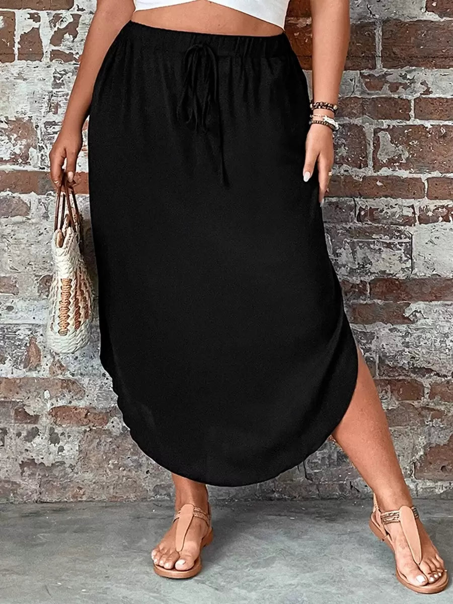 Saia Feminino com bainha curvada - Arienne