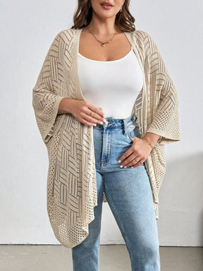 Cardigan Feminina de Praia com Efeito Vazado Nicole
