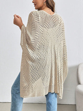 Cardigan Feminina de Praia com Efeito Vazado Nicole