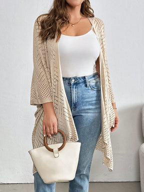 Cardigan Feminina de Praia com Efeito Vazado Nicole