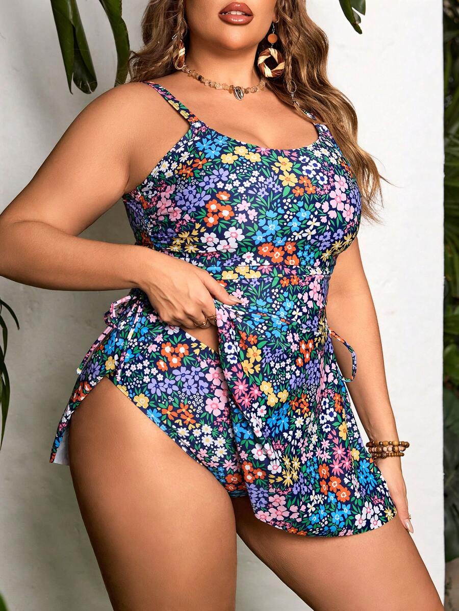 Tankini Feminino Decote em U, Laço Lorraine