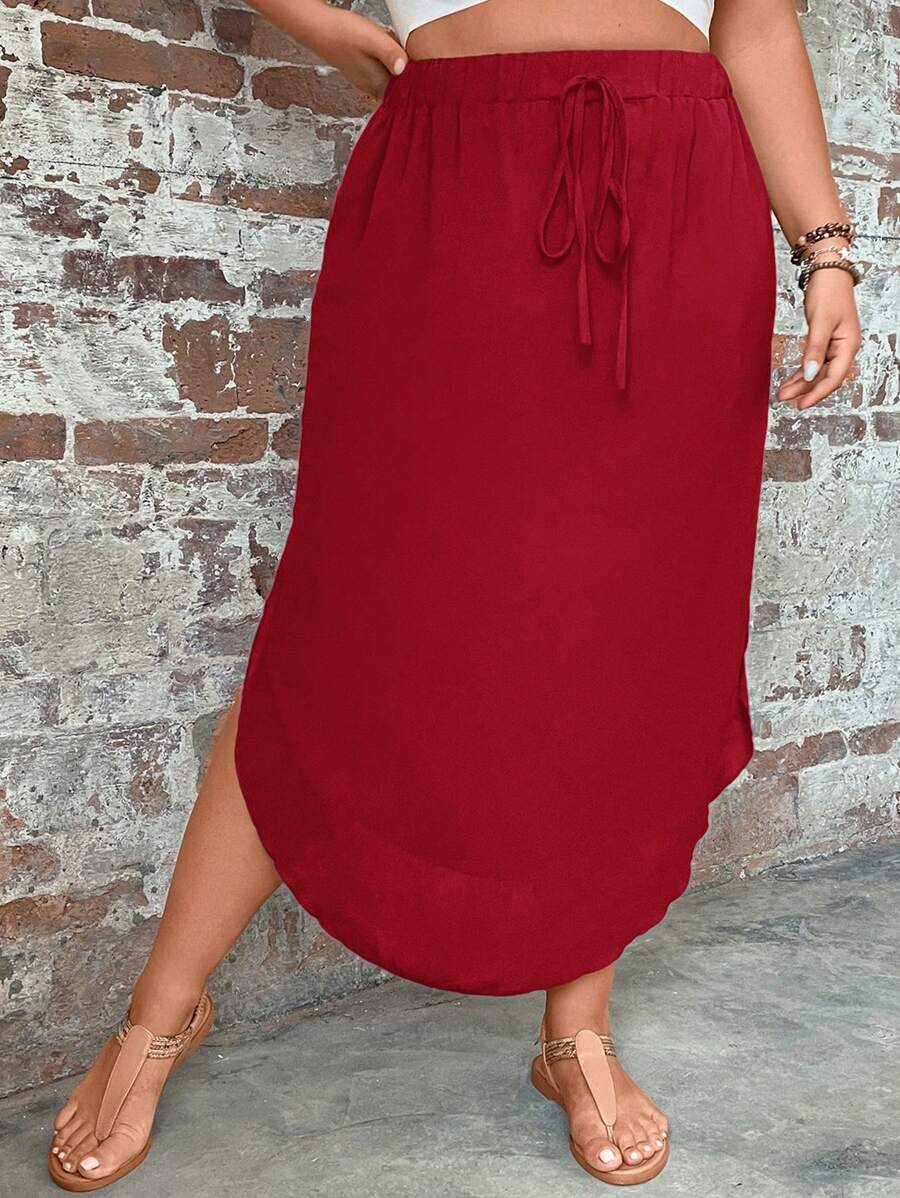 Saia Feminino com bainha curvada - Arienne