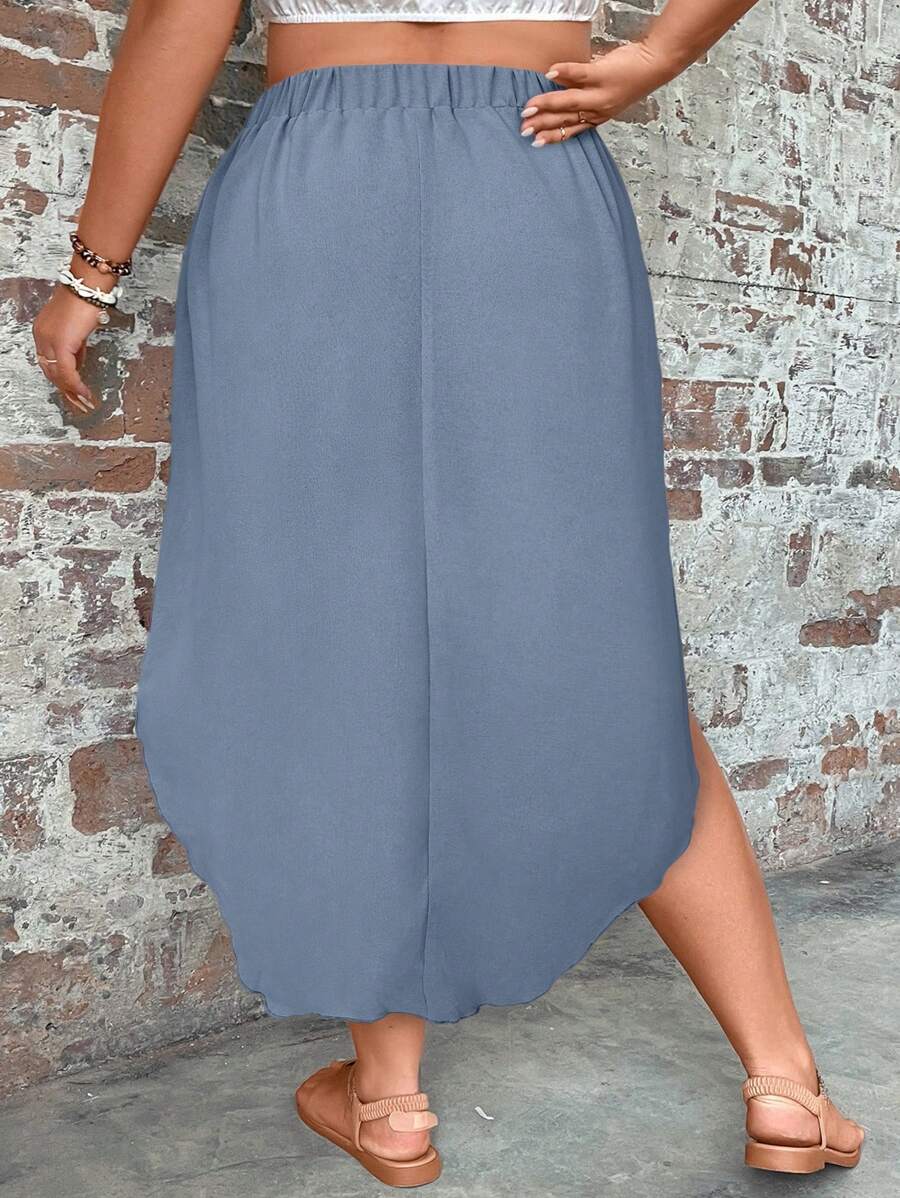 Saia Feminino com bainha curvada - Arienne