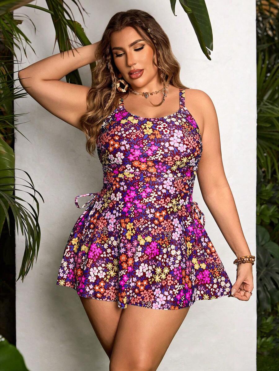 Tankini Feminino Decote em U, Laço Lorraine