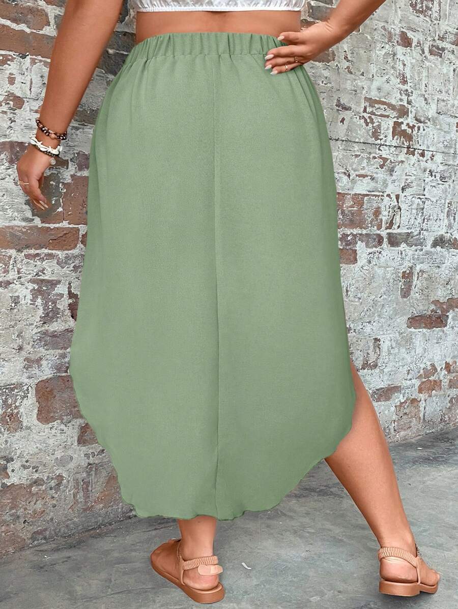 Saia Feminino com bainha curvada - Arienne