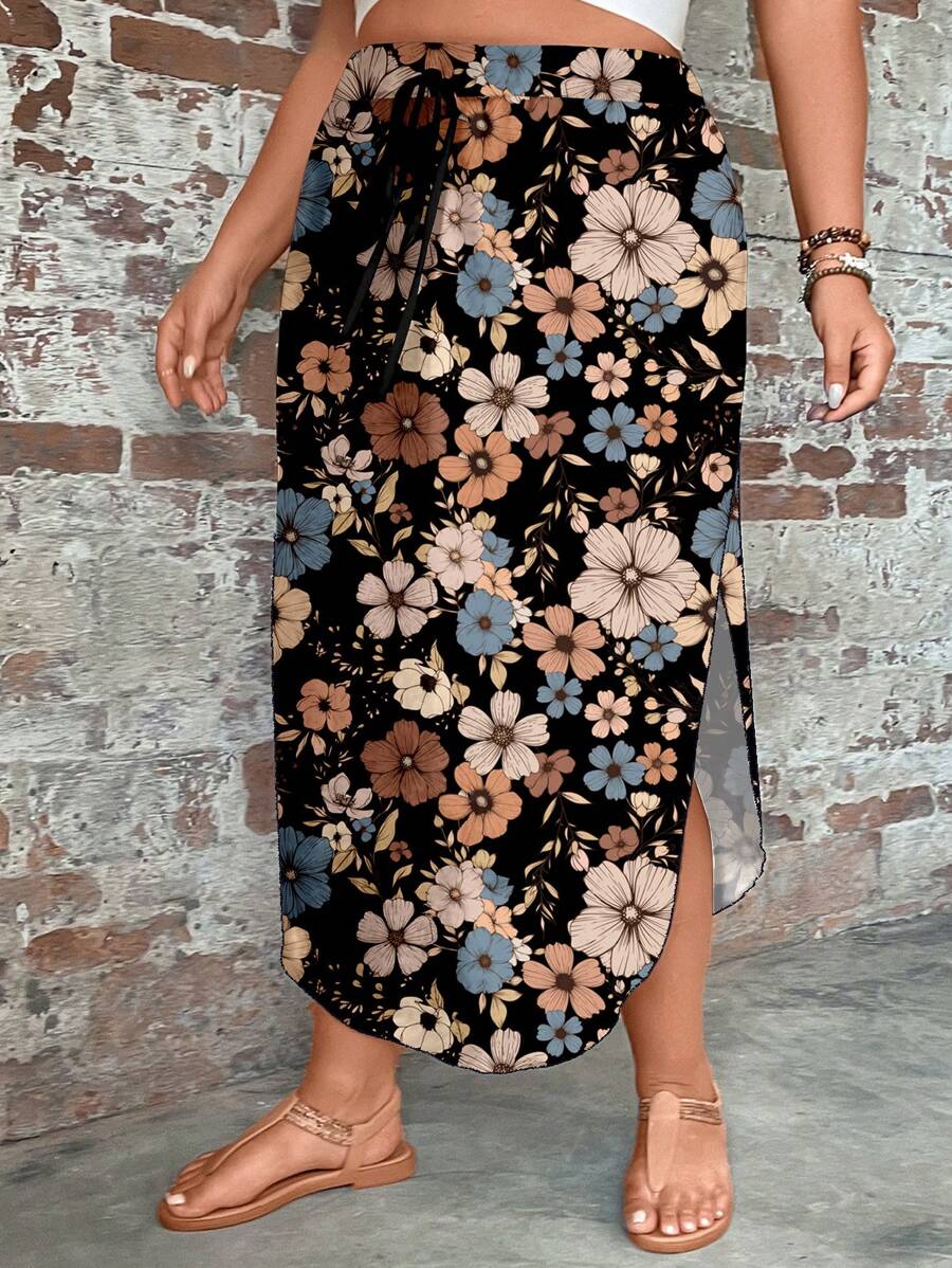 Saia Feminino com bainha curvada - Arienne