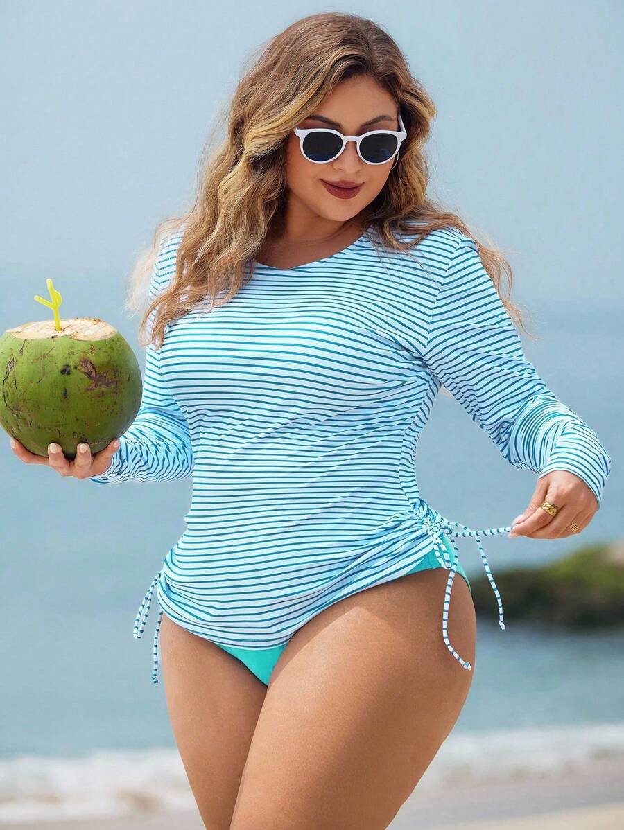 Conjunto de Tankini Feminino 2 peças de Manga Longa Ceila