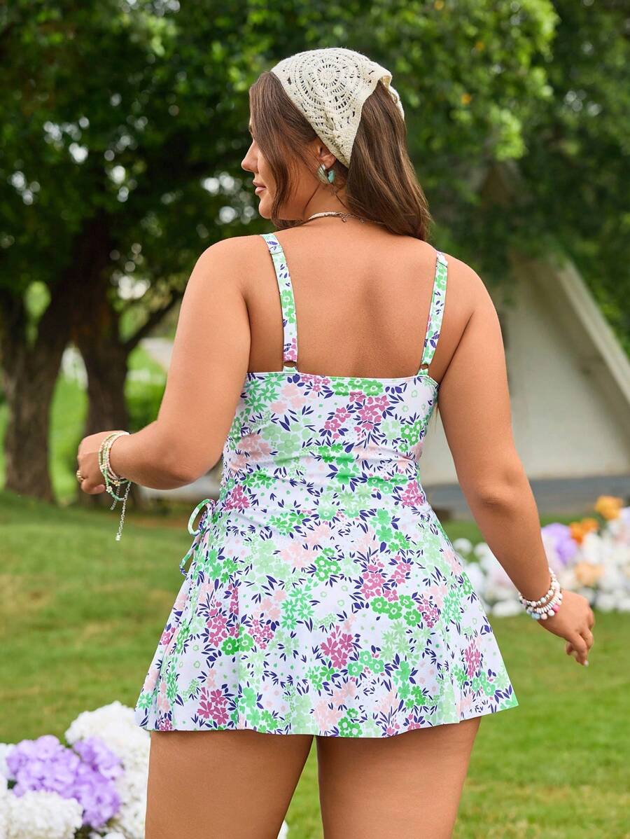 Tankini Feminino Decote em U, Laço Lorraine