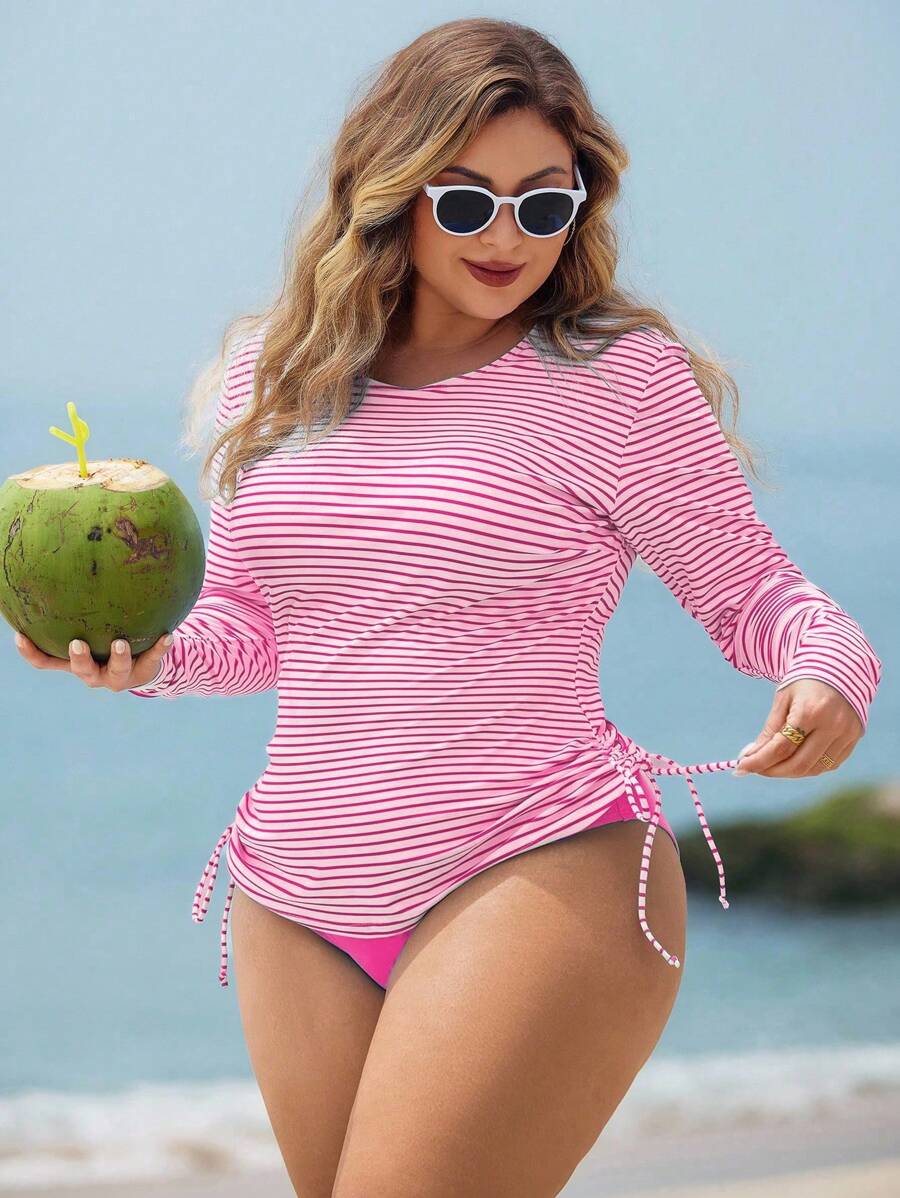 Conjunto de Tankini Feminino 2 peças de Manga Longa Ceila