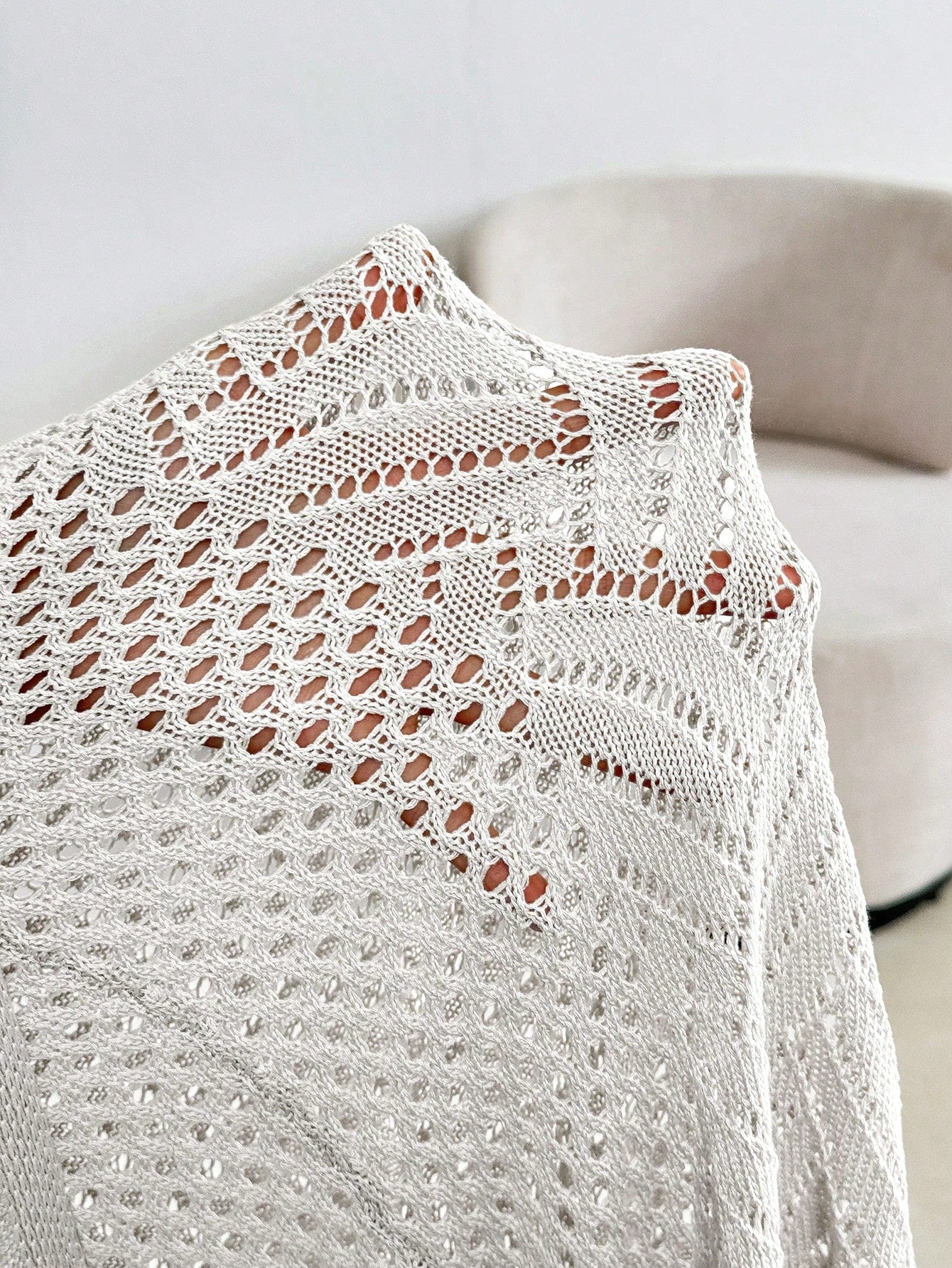 Cardigan Feminina de Praia com Efeito Vazado Nicole